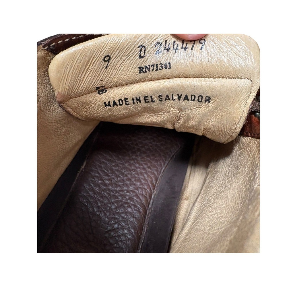 L L Bean Allagash Handsewn Bison Leather Chukka Boots Brown Moc Toe Heritage 9 - Picture 6 of 10